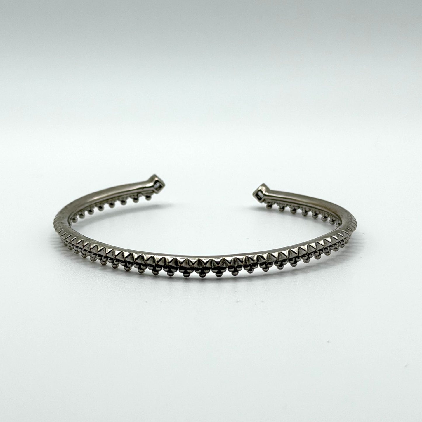 Kendra Scott Silver Plated Cuff Bracelet With Square Crystal Accents
