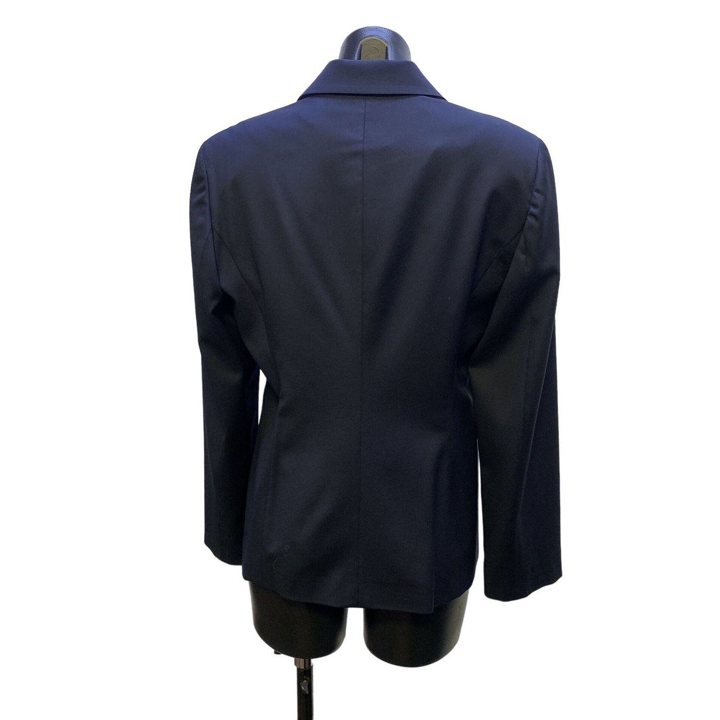 NWT Zanella Navy Wool Blazer Jacket Classic Tailored Single Breasted 10