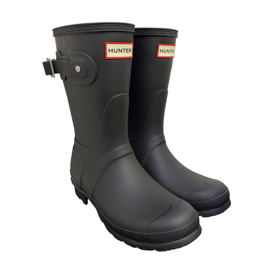 Hunter Original Short Black Rain Boots Size 6
