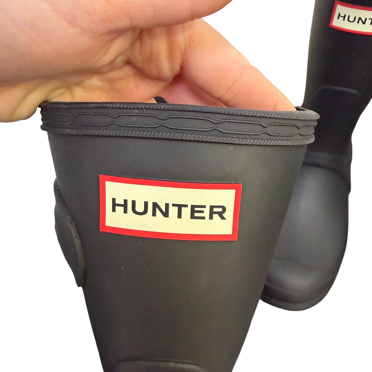 Hunter Original Short Black Rain Boots Size 6