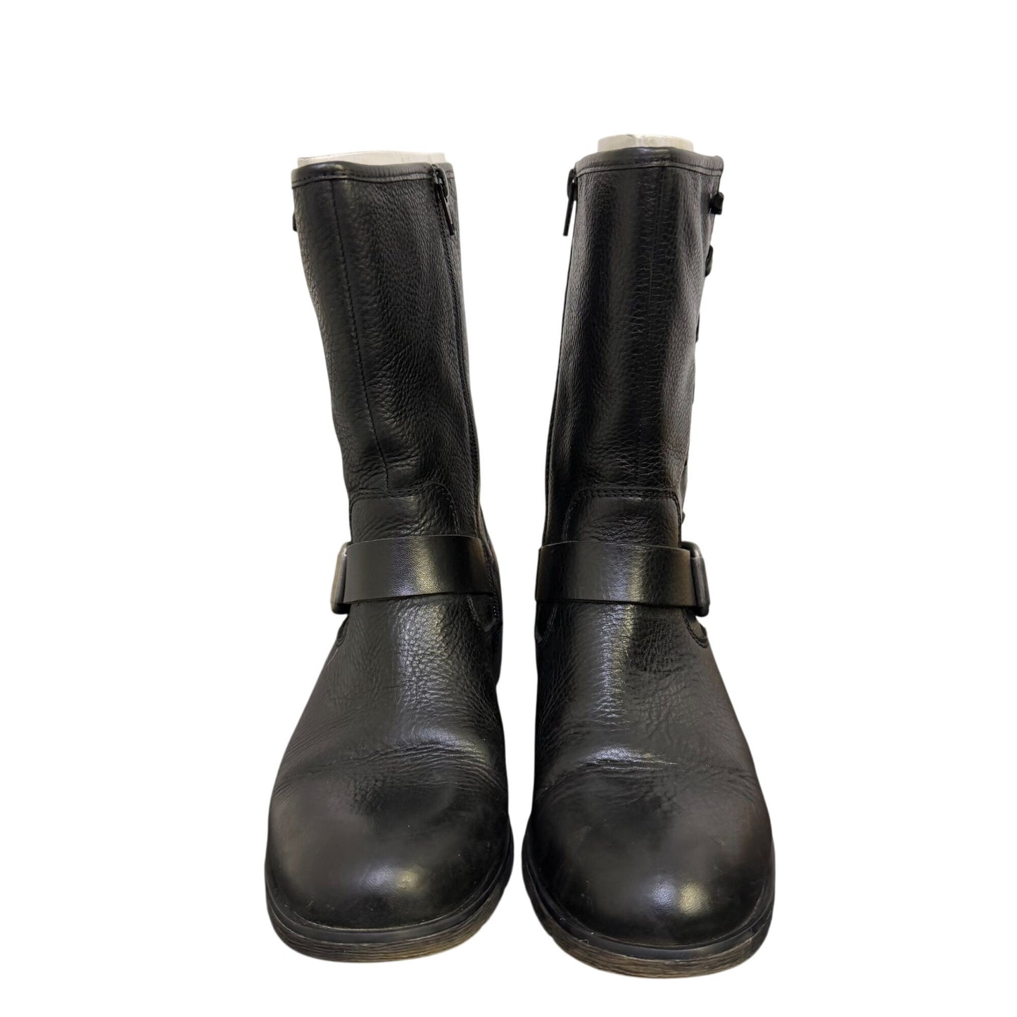 NWB Sofft Leather Lace-Up & Zip Black Boots Size 8
