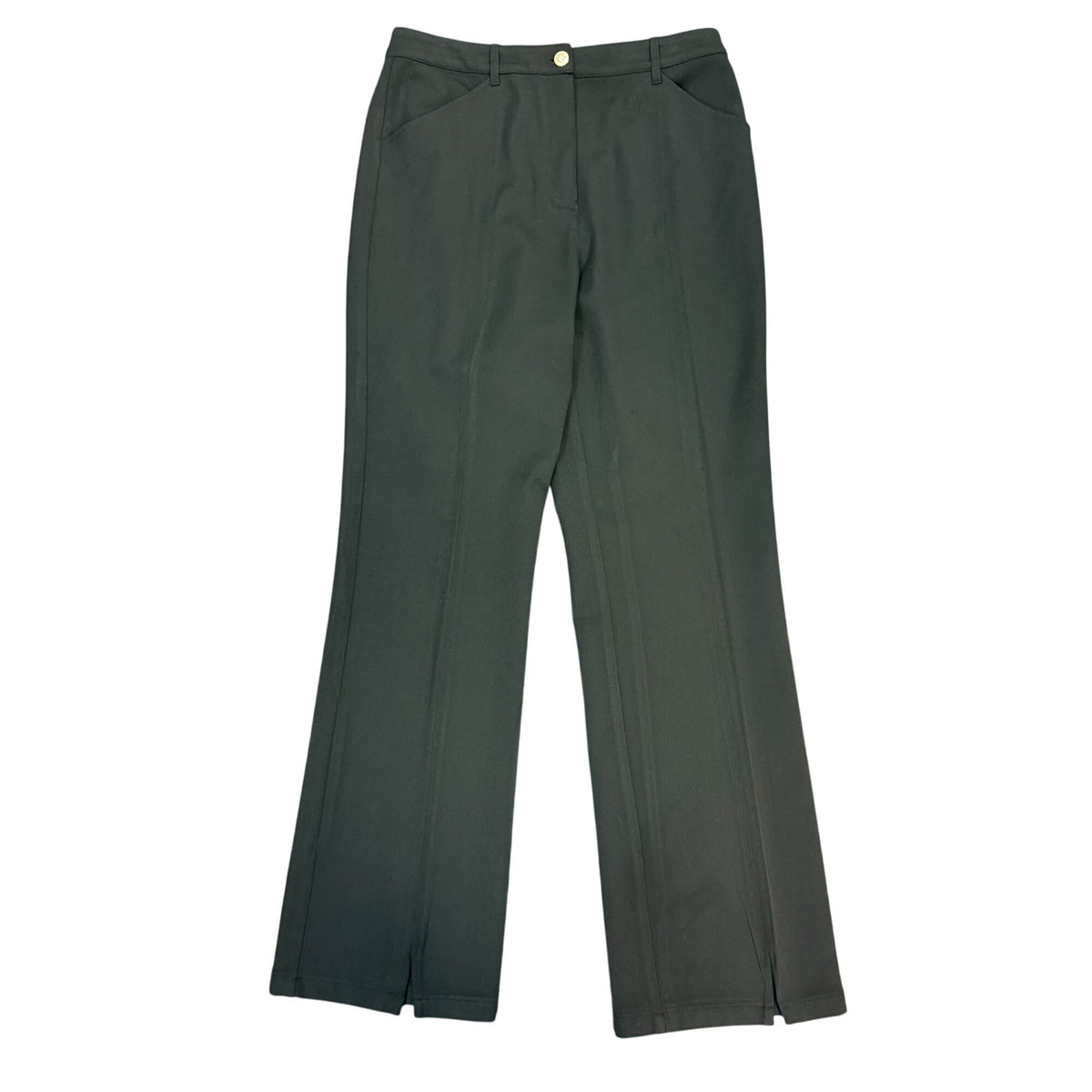 St. John Collection By Marie Gray Black Slit-Hem Pants Size 10
