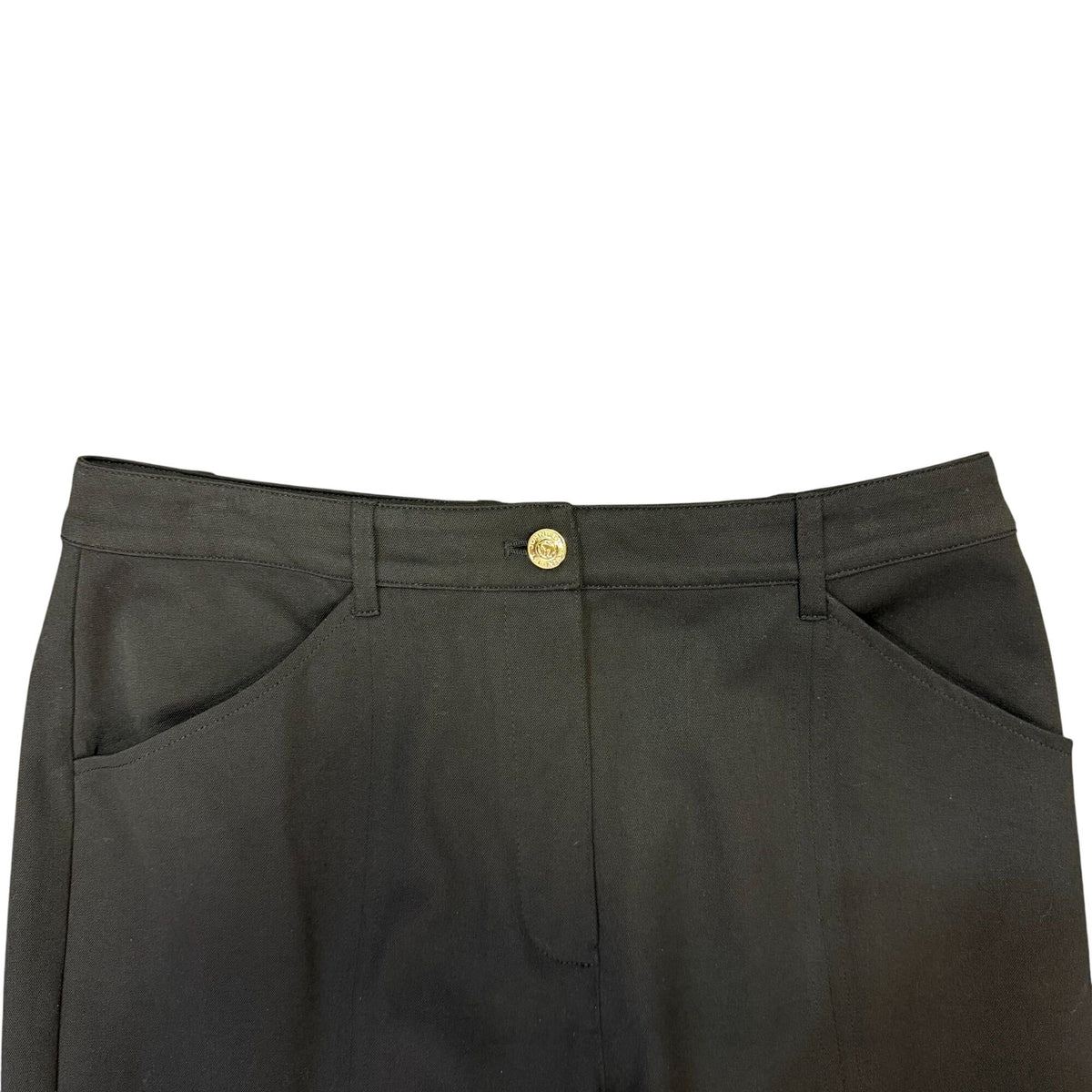 St. John Collection By Marie Gray Black Slit-Hem Pants Size 10