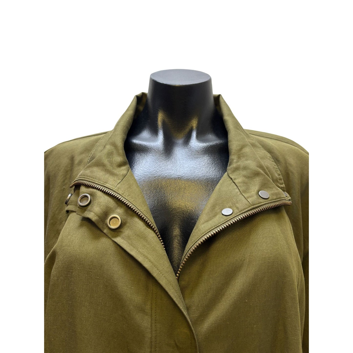 NWT Eileen Fisher Green Linen Blend Jacket Size L