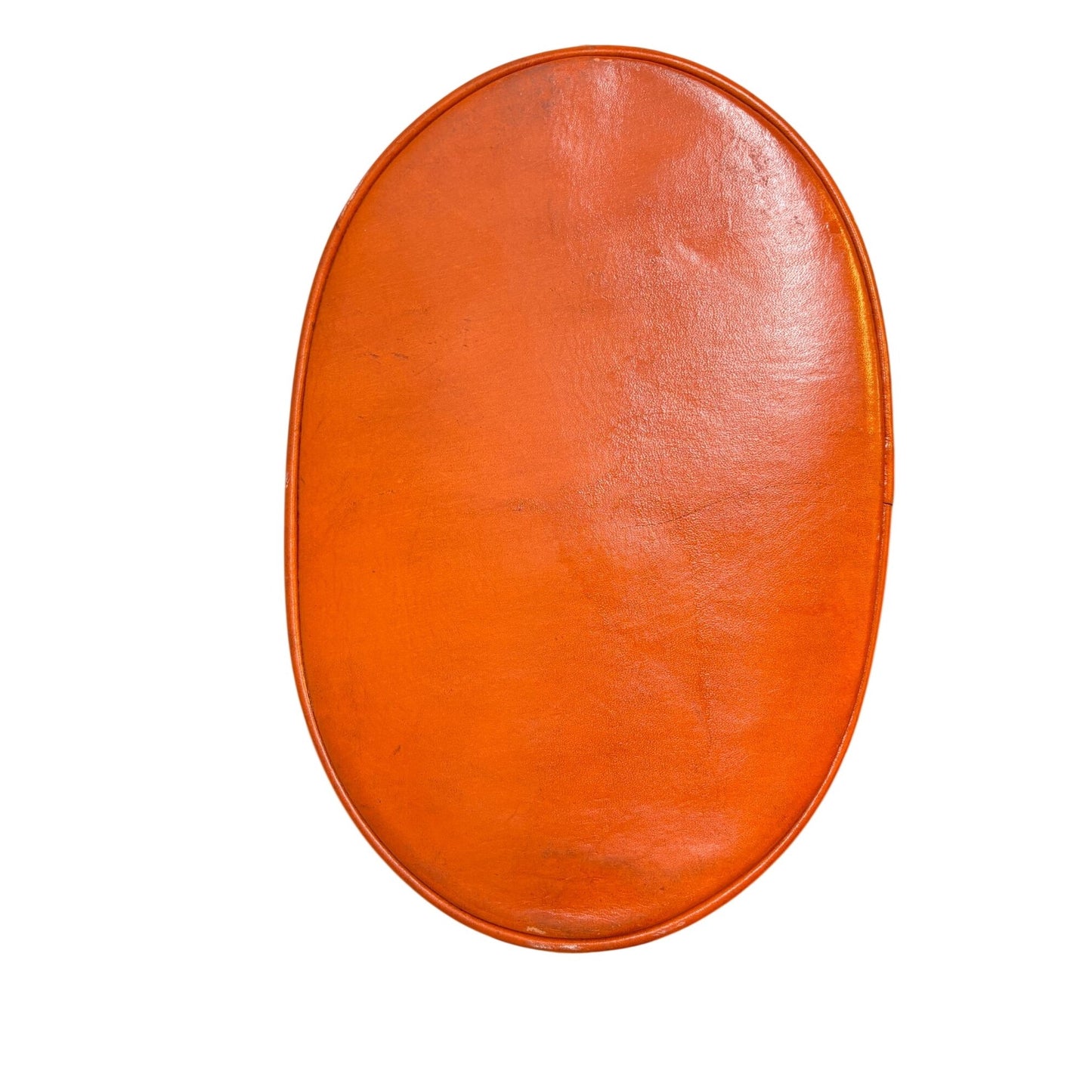 Alexis David Handcrafted Embossed Leather Shoulder Bag With Floral Design Orange