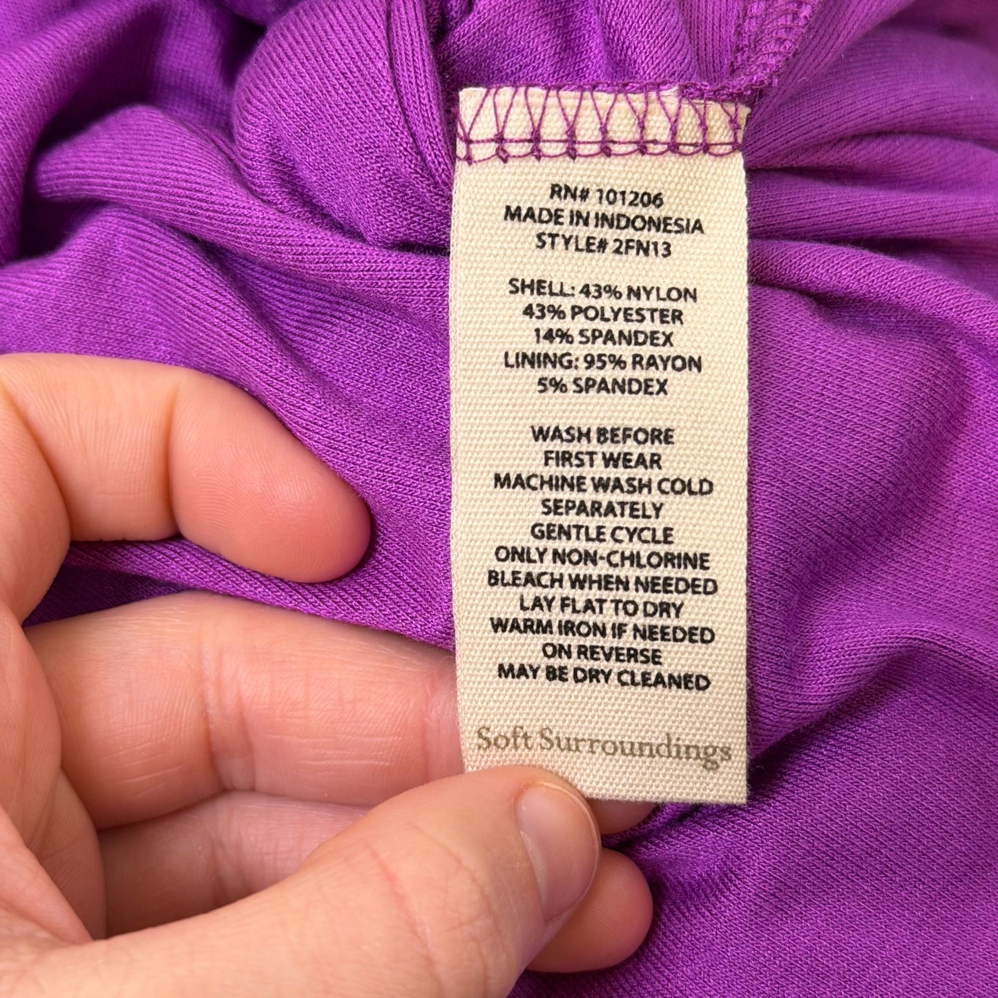 Soft Surroundings Purple Floral Burnout Velvet Blouse  L