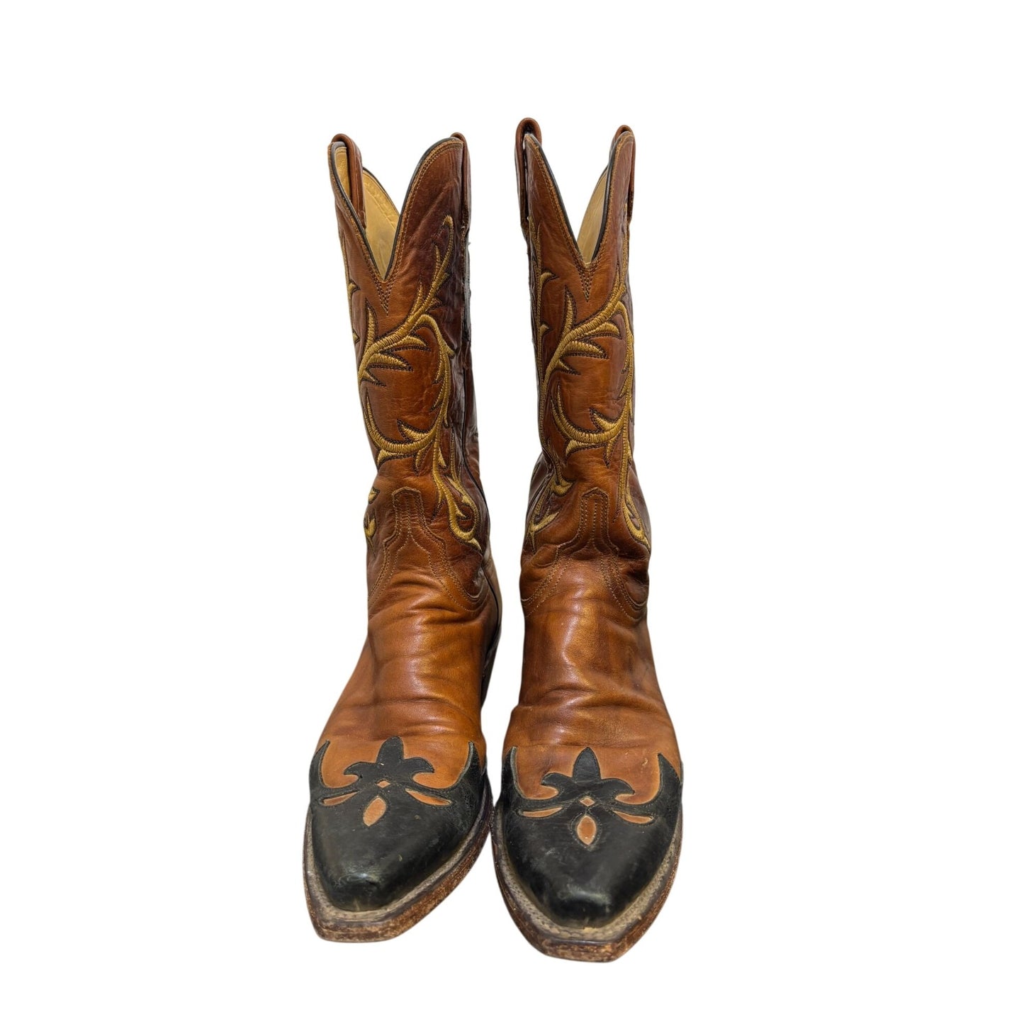 Lucchese Brown Leather Western Boots Size 7.5