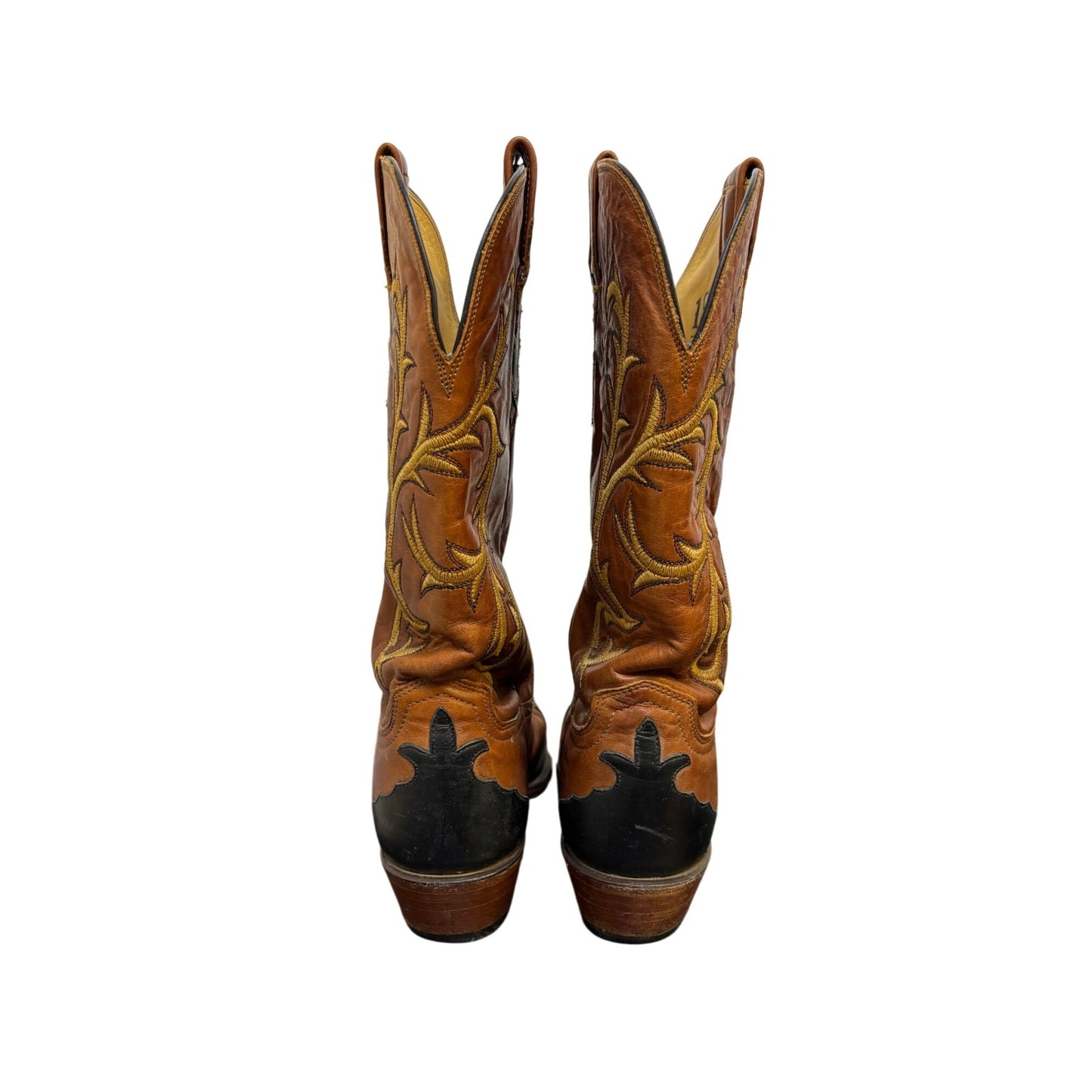 Lucchese Brown Leather Western Boots Size 7.5