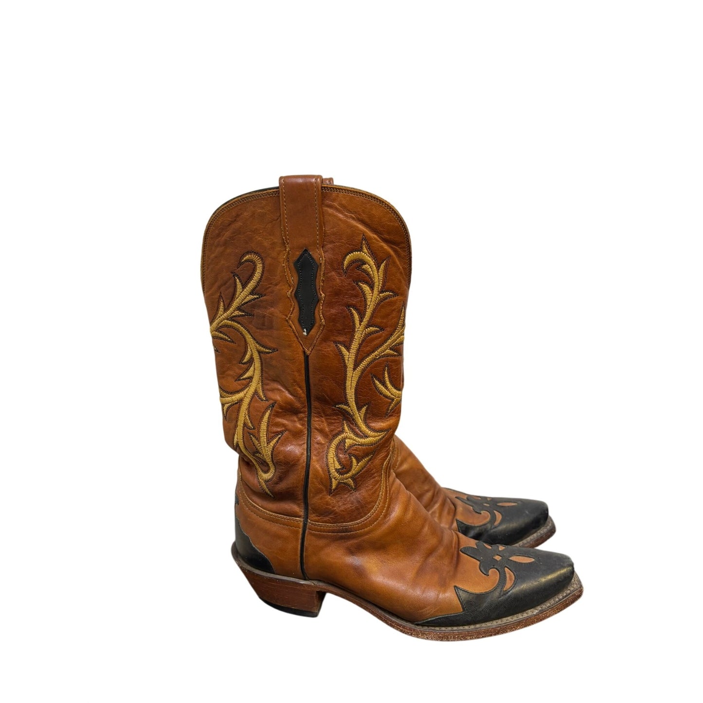 Lucchese Brown Leather Western Boots Size 7.5