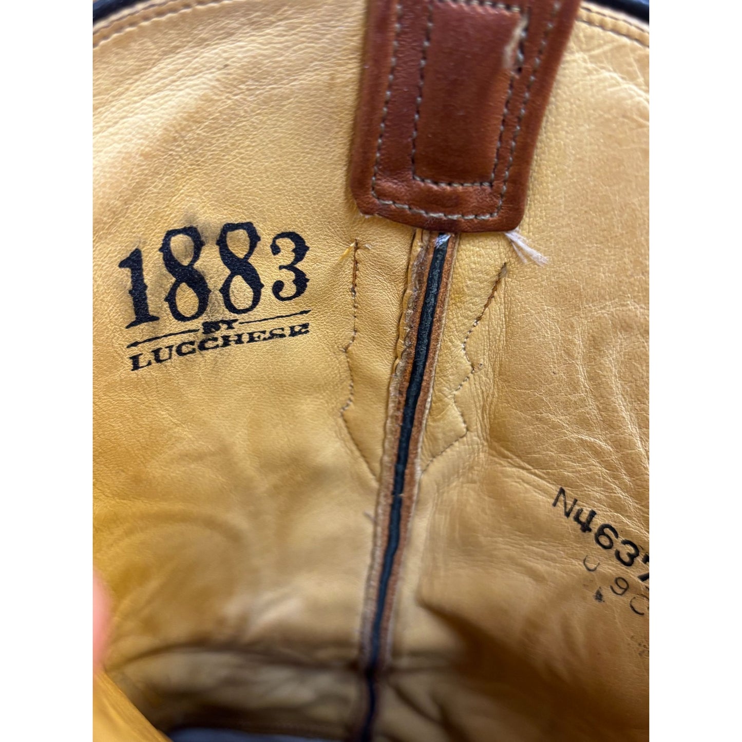 Lucchese Brown Leather Western Boots Size 7.5