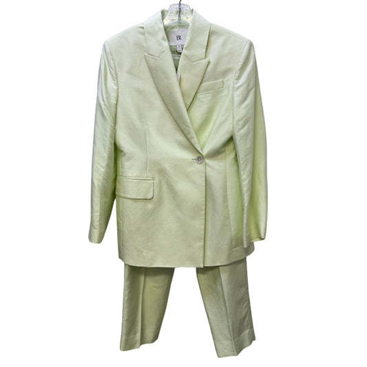 NWT Banana Republic Petite Lime Green Pantsuit Set Blazer & Trousers 4