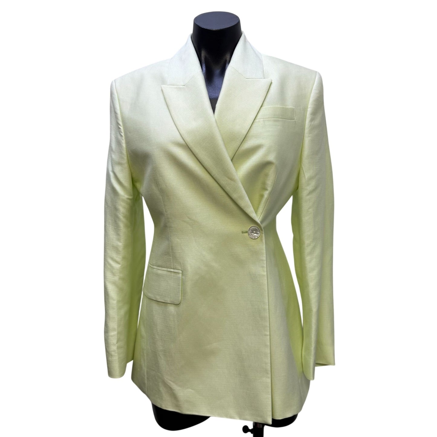 NWT Banana Republic Petite Lime Green Pantsuit Set Blazer & Trousers 4