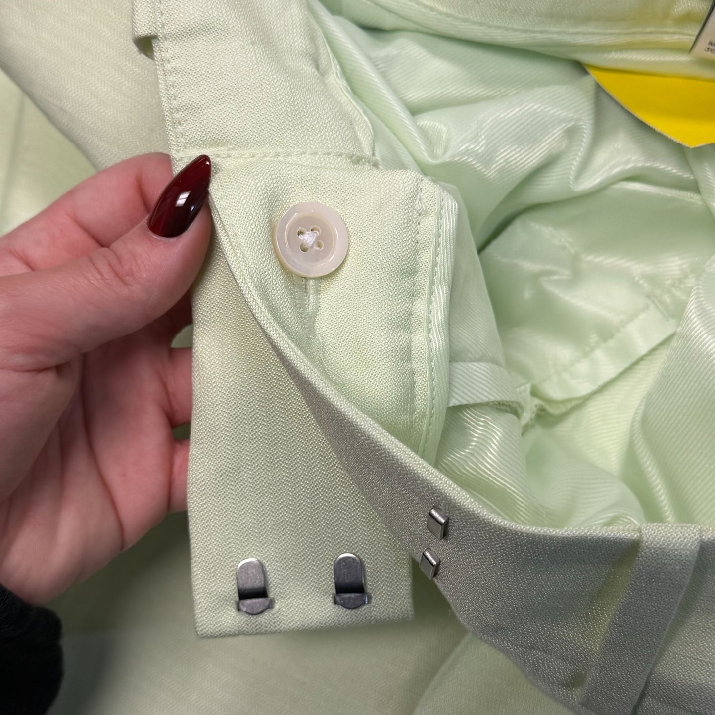NWT Banana Republic Petite Lime Green Pantsuit Set Blazer & Trousers 4