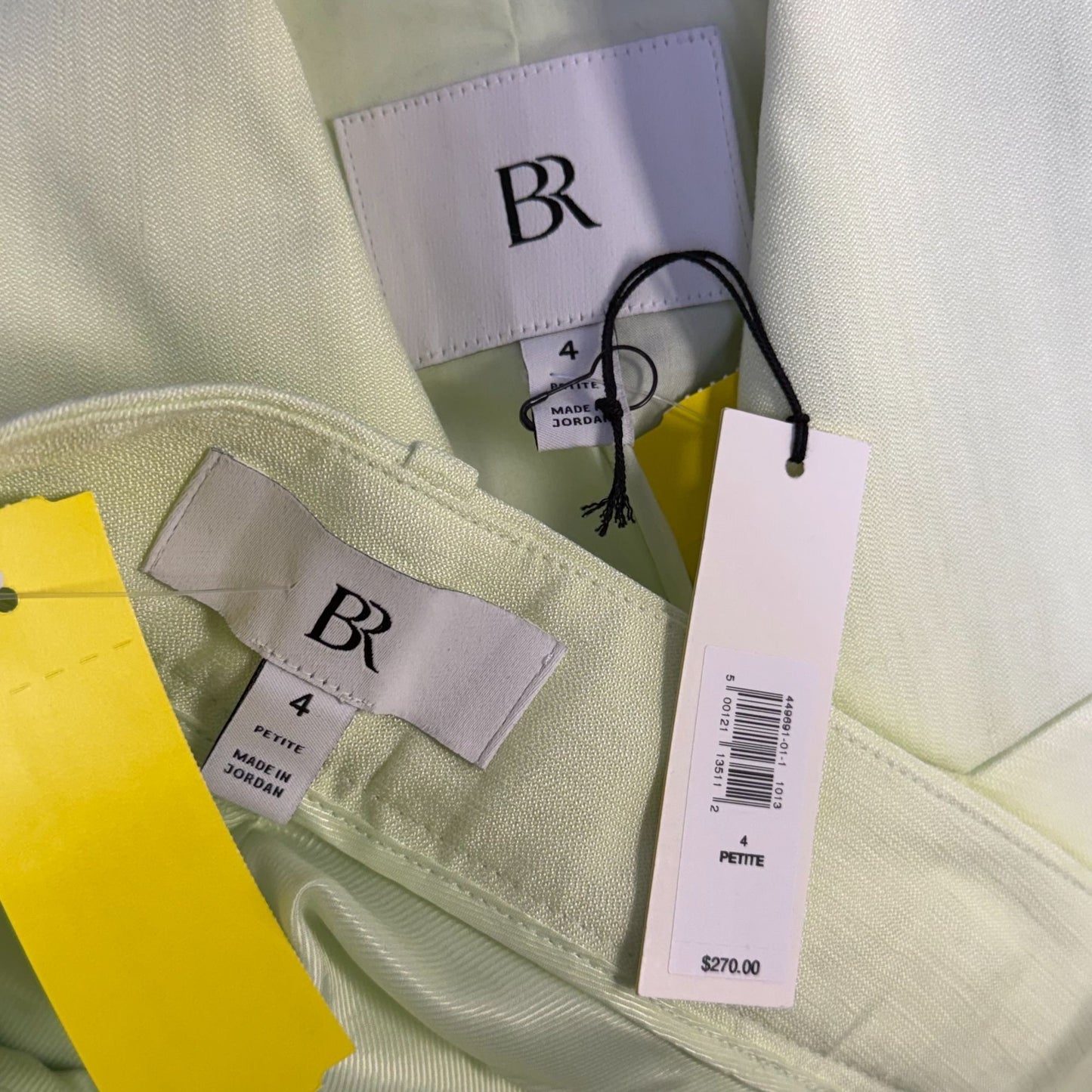 NWT Banana Republic Petite Lime Green Pantsuit Set Blazer & Trousers 4