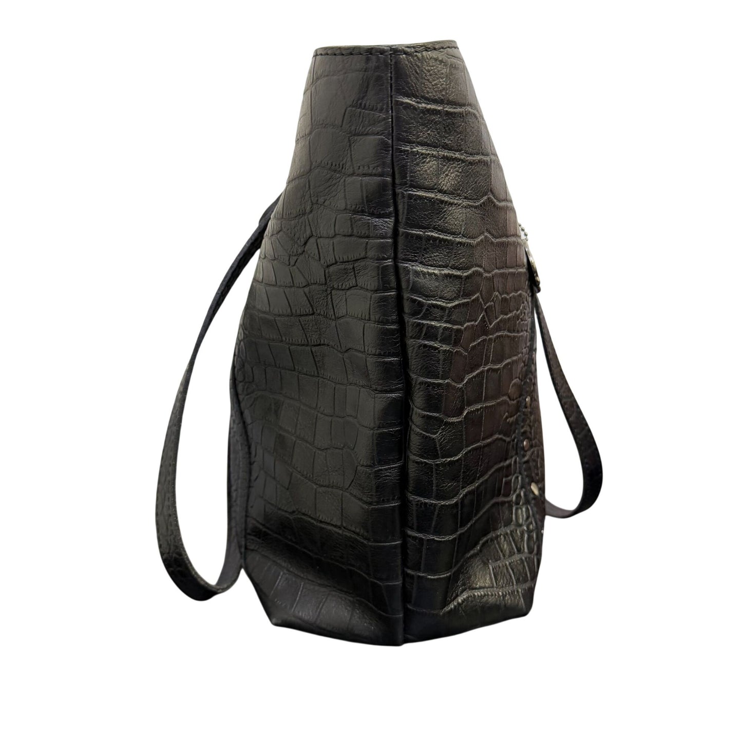 Patricia Nash Black Tote Bag With Double Shoulder Straps