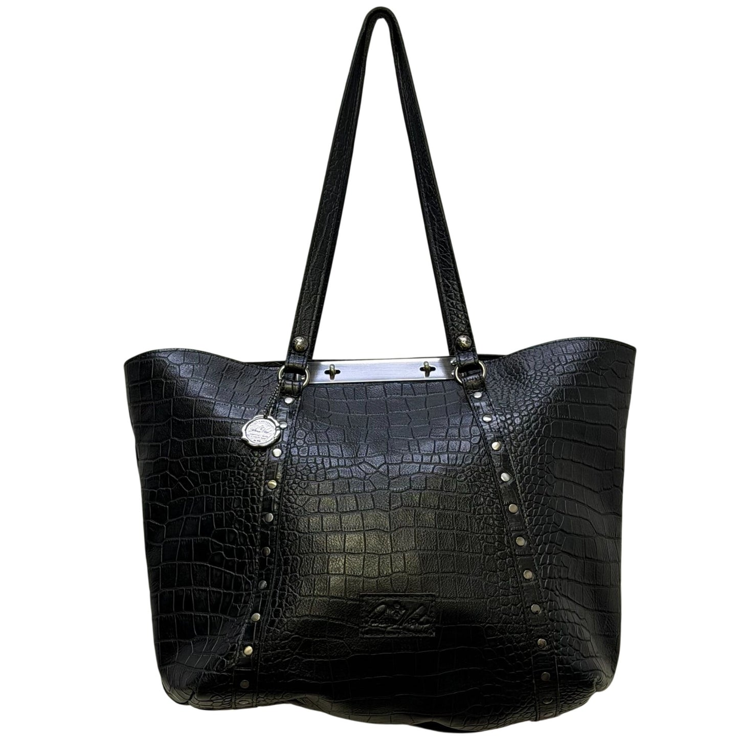 Patricia Nash Black Tote Bag With Double Shoulder Straps