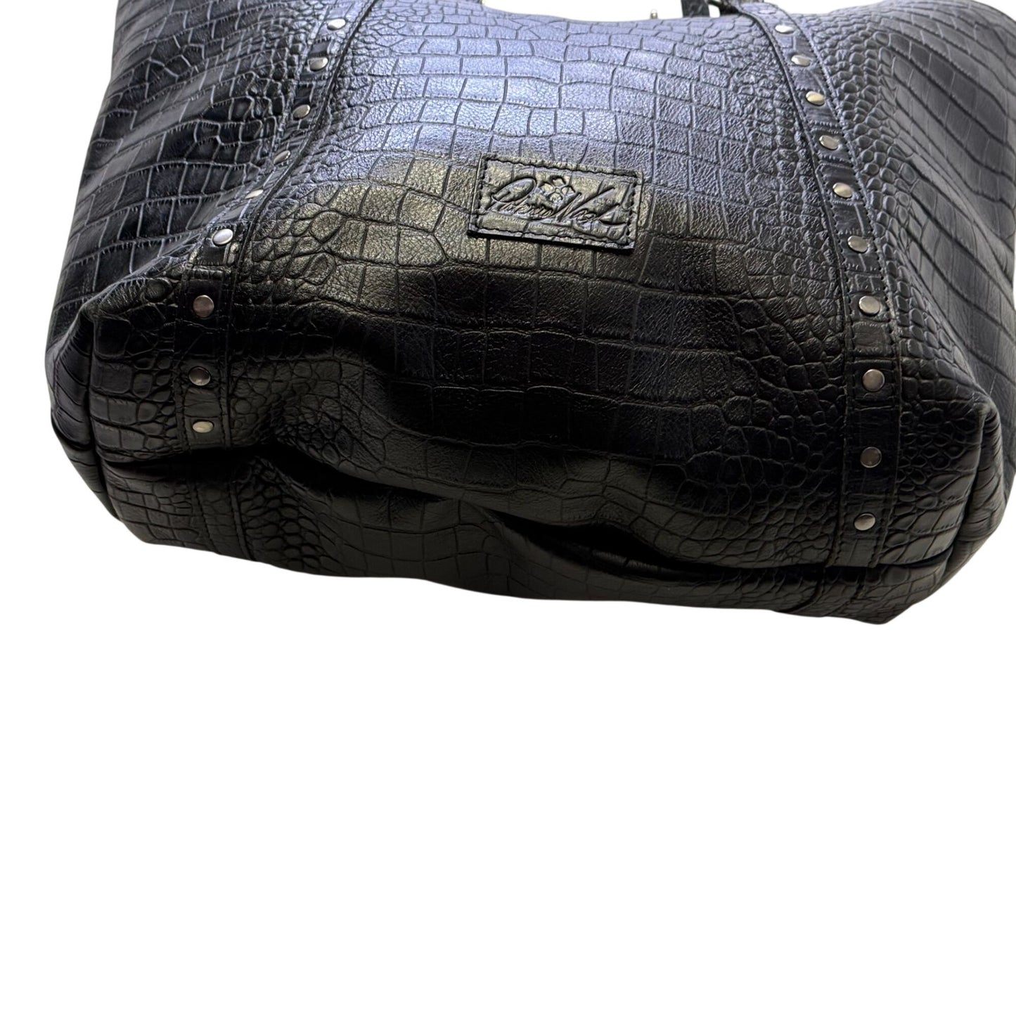 Patricia Nash Black Tote Bag With Double Shoulder Straps