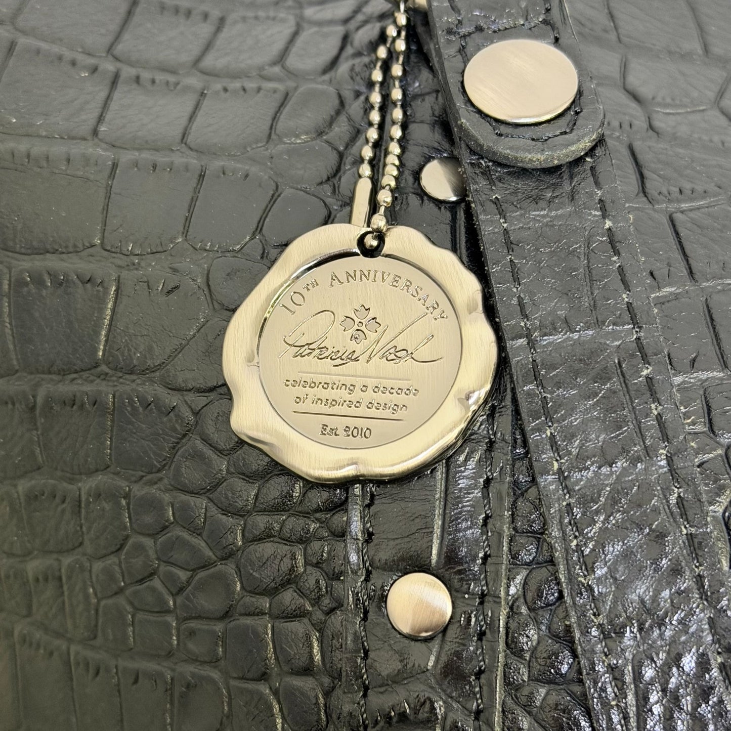 Patricia Nash Black Tote Bag With Double Shoulder Straps