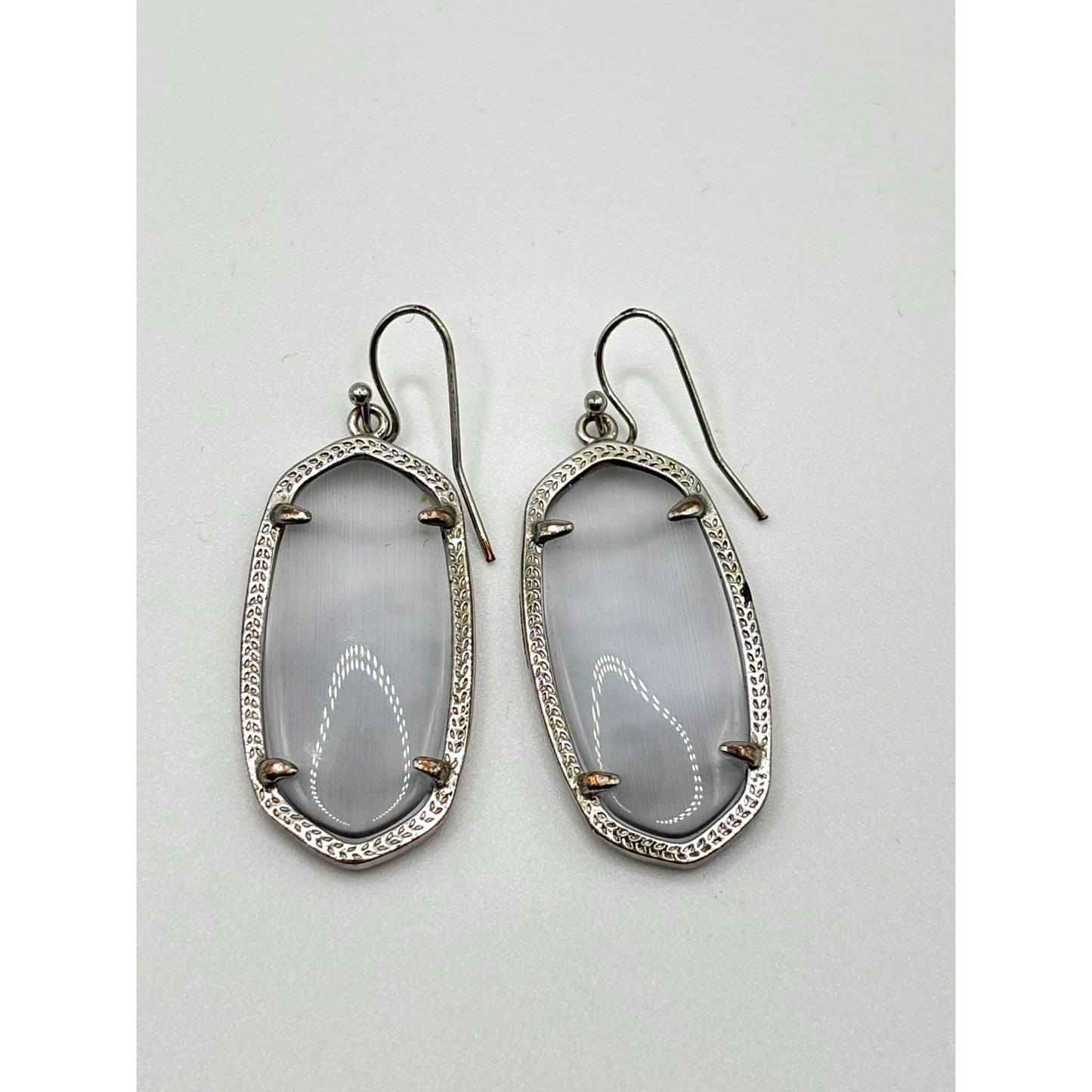 Kendra Scott Elle Drop Earrings Silver Tone Ivory