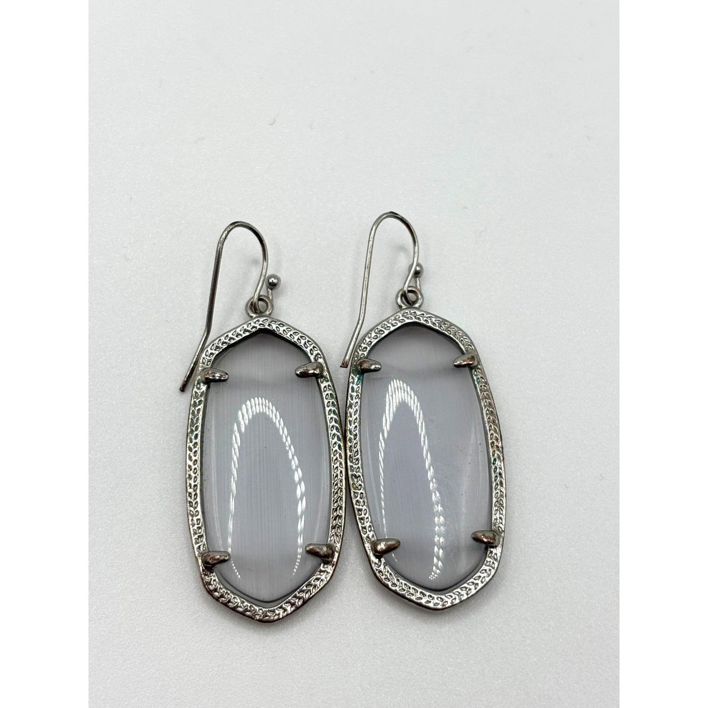Kendra Scott Elle Drop Earrings Silver Tone Ivory