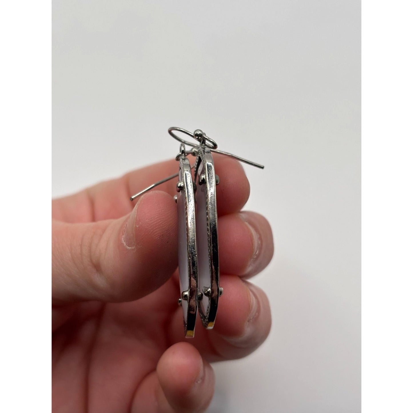 Kendra Scott Elle Drop Earrings Silver Tone Ivory