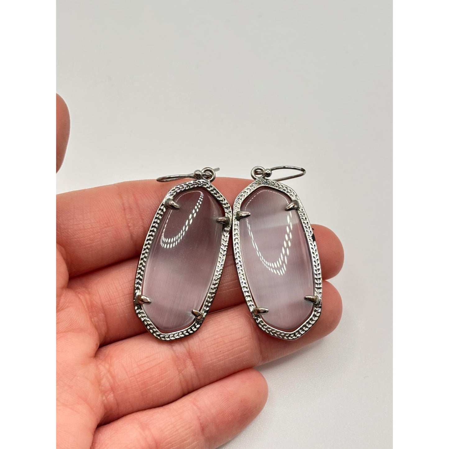 Kendra Scott Elle Drop Earrings Silver Tone Ivory