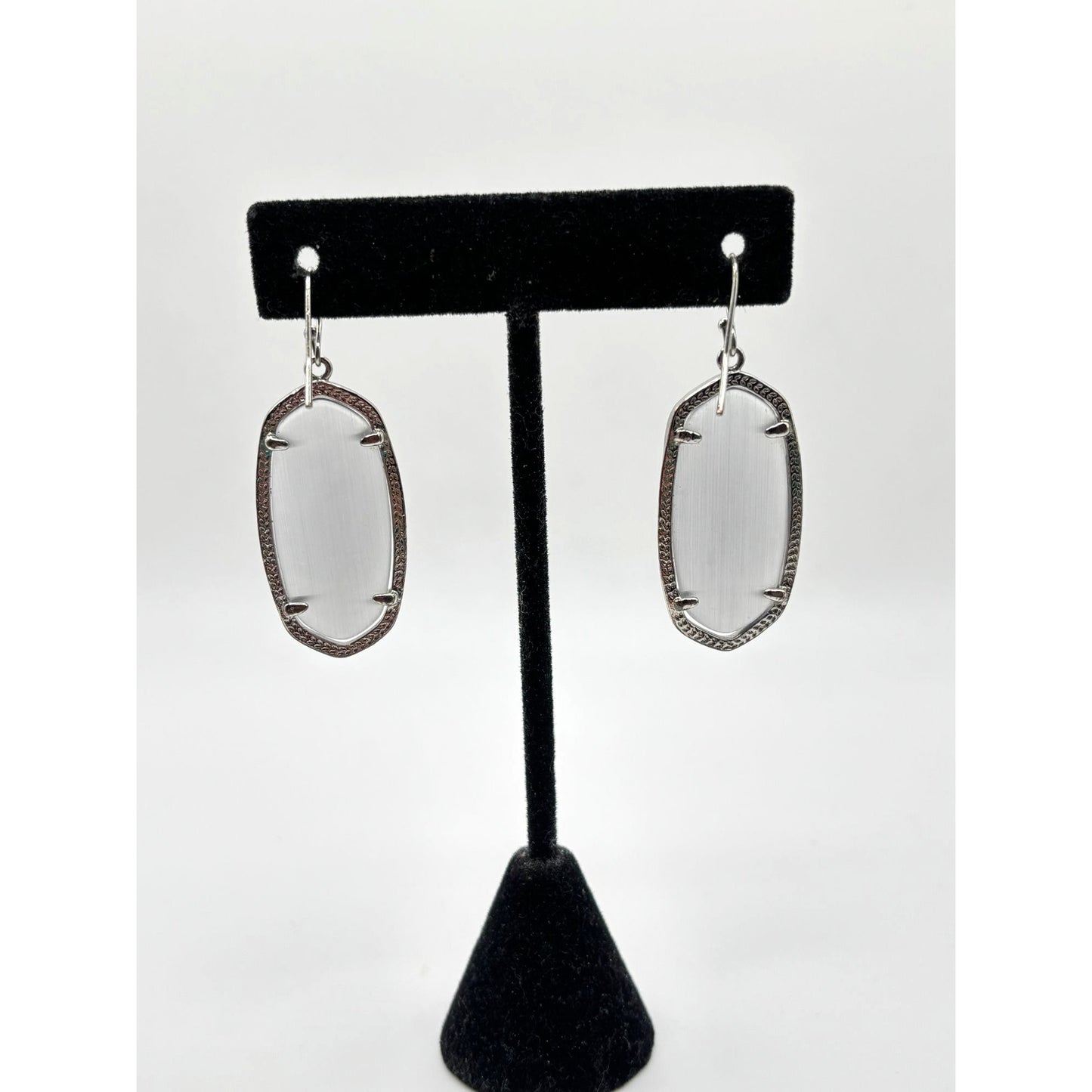 Kendra Scott Elle Drop Earrings Silver Tone Ivory