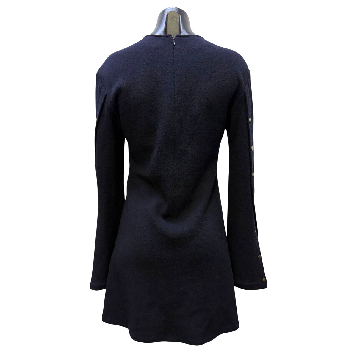 Derek Lam Navy Long Sleeve Blouse With Gold Buttons 4