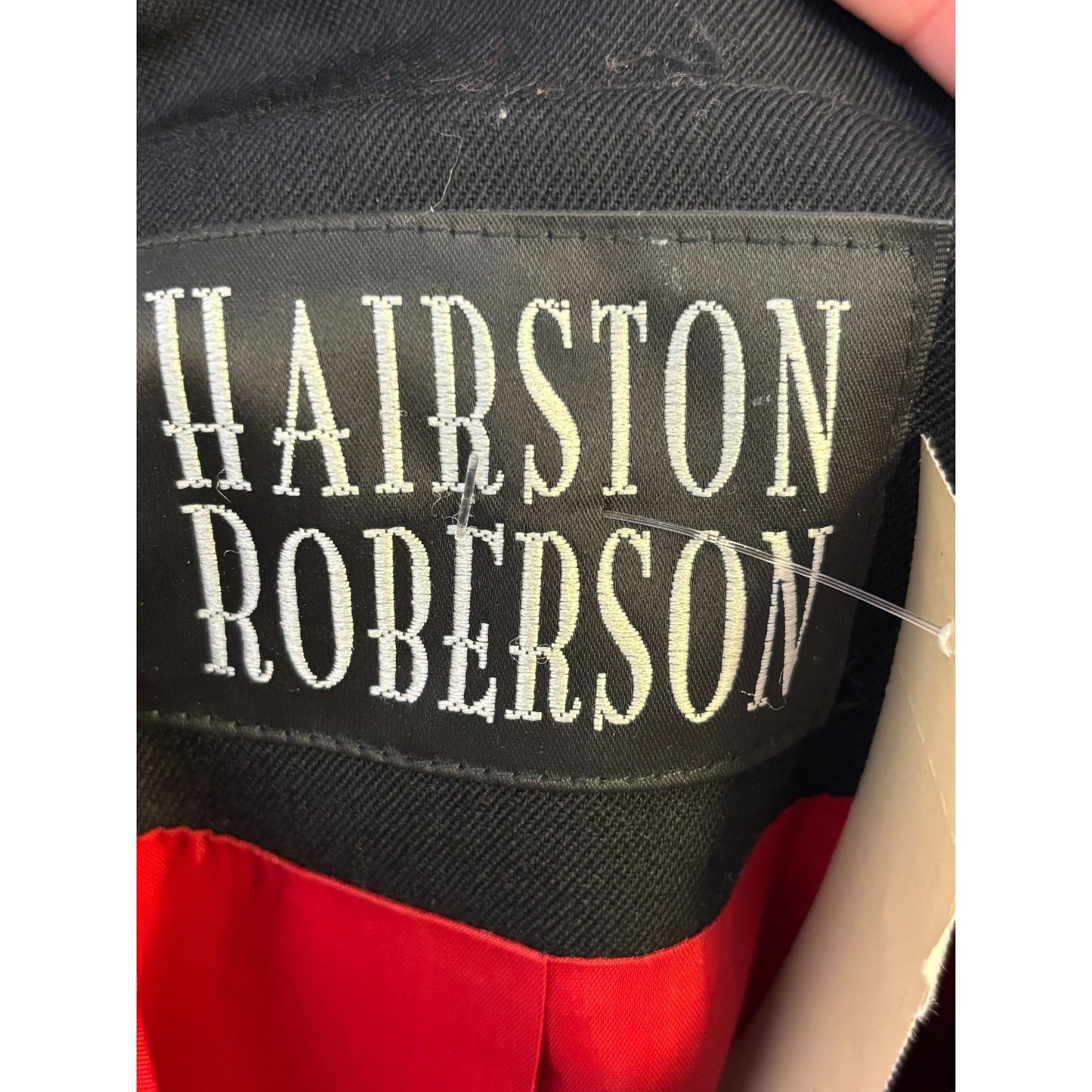 Hairston Roberson Rodeo Jacket Black Embroidered Front Button Size 12