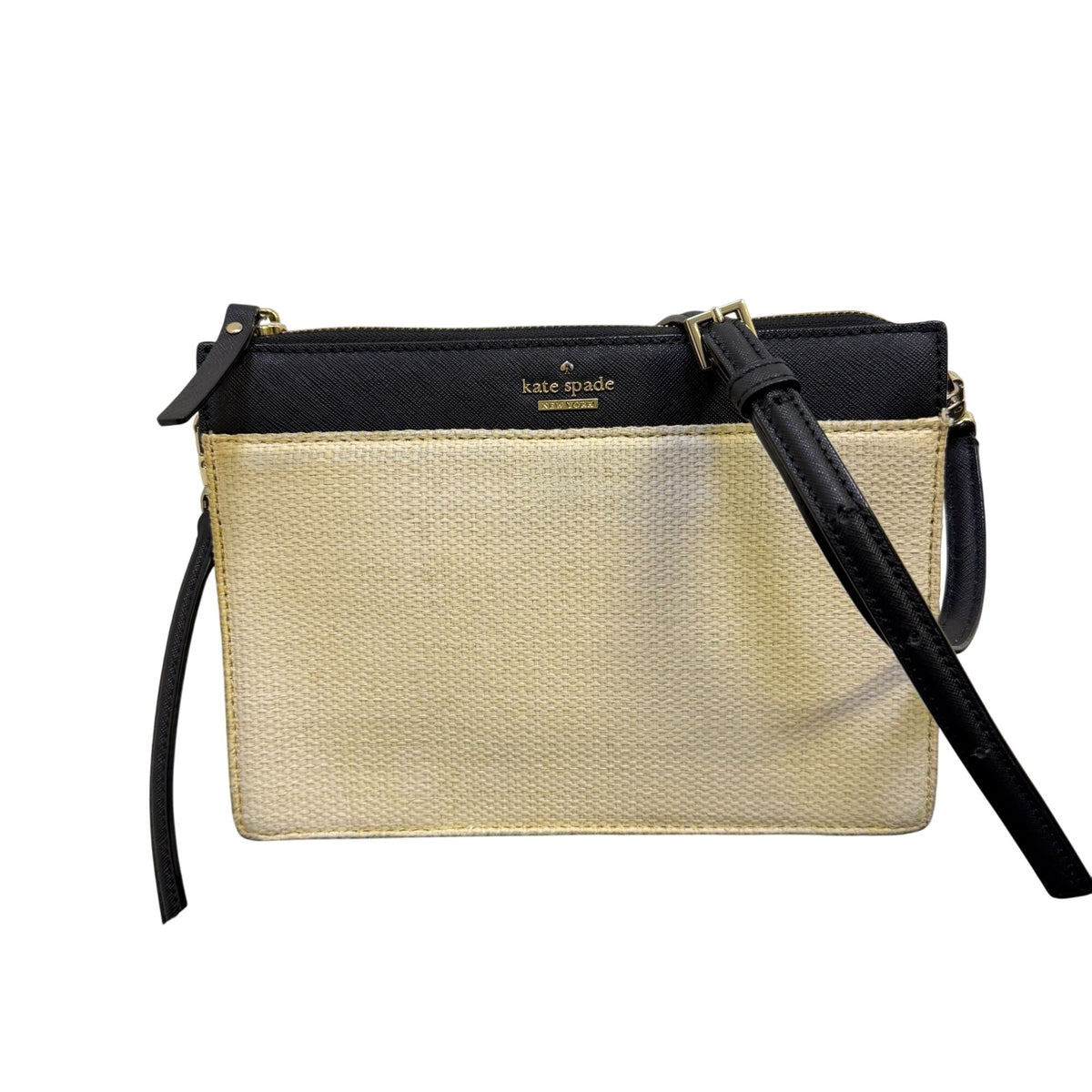 Kate Spade Crossbody Bag Black & Cream With Adjustable Strap