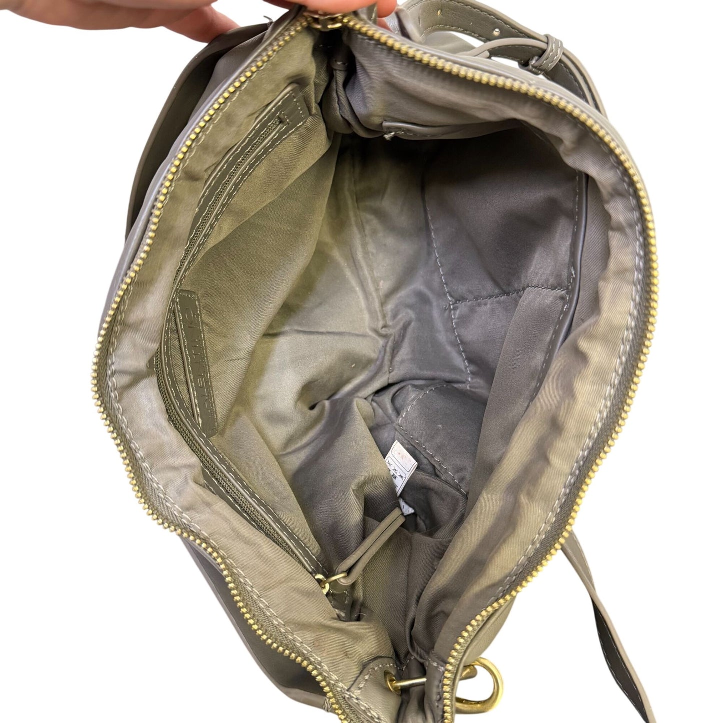 Valentino Vegan Leather Crossbody Bag In Grey With Gold Hardware