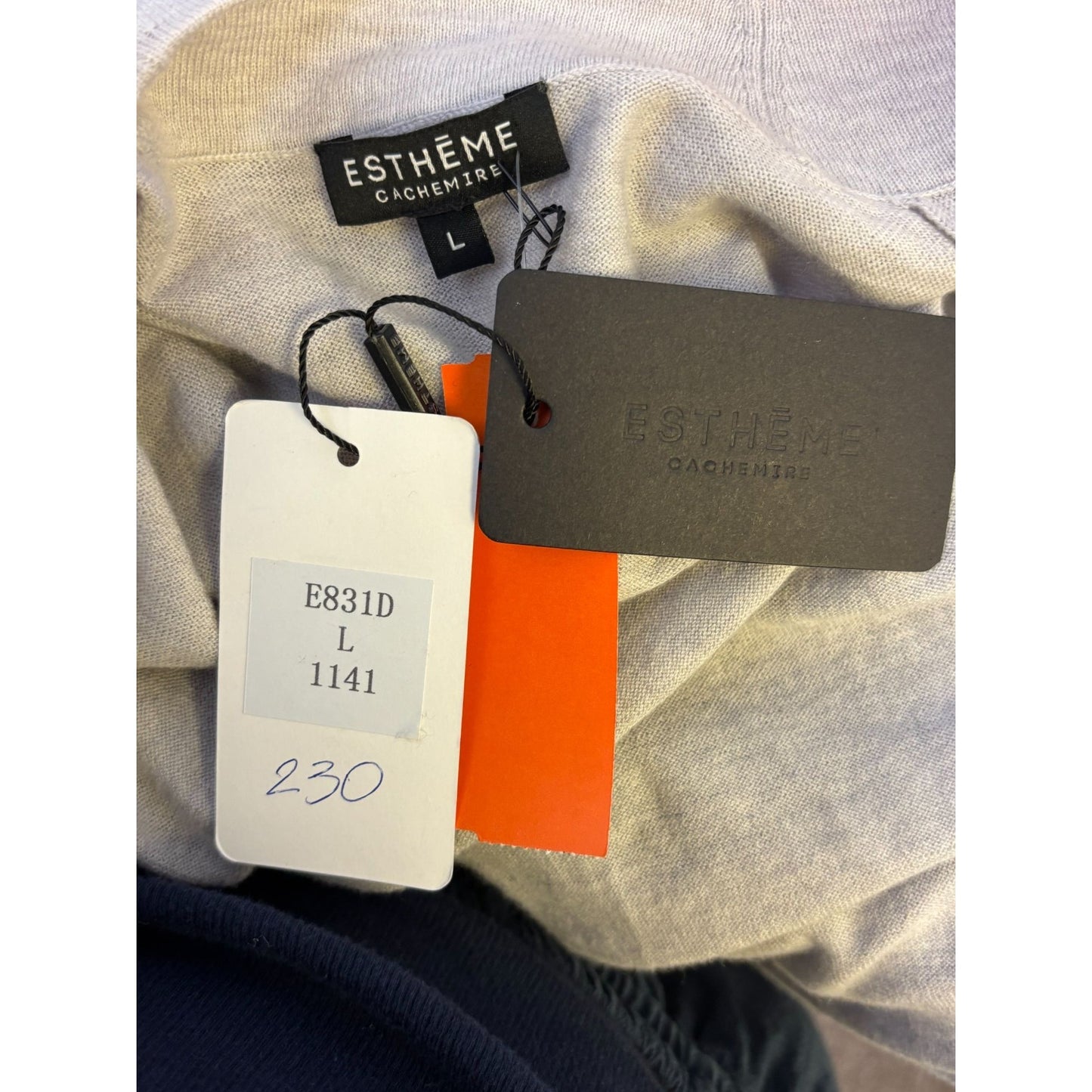 NWT Estheme Cashmere Cardigan Sweater Gray L