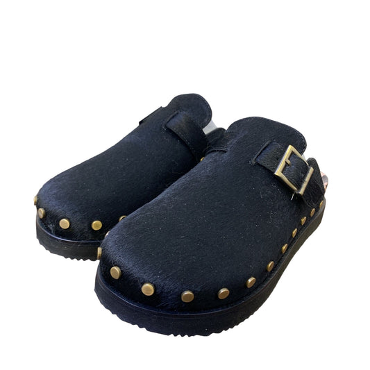 NEW Johnny Was Black Studded Mule Clogs Size 8