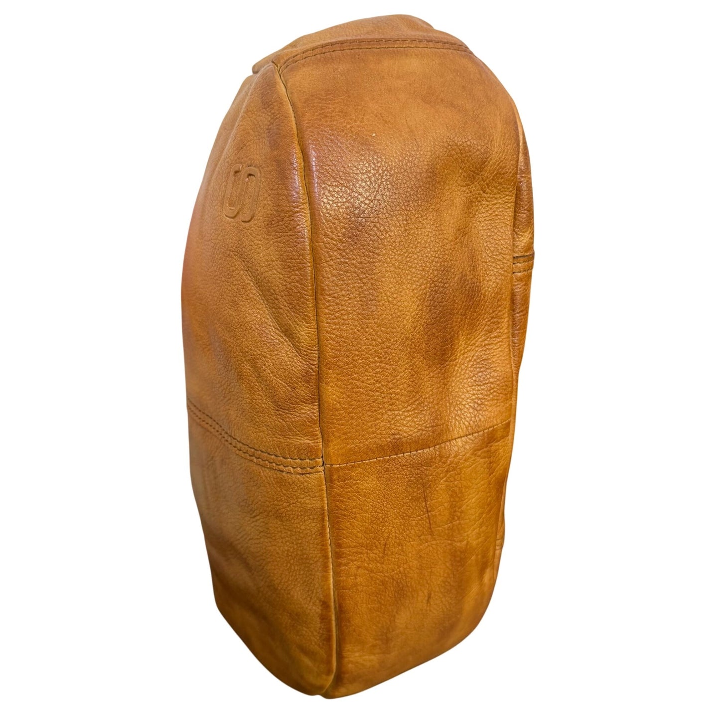 Spikes & Sparrow Leather Hobo Bag With Ruched Handle In Tan Brown