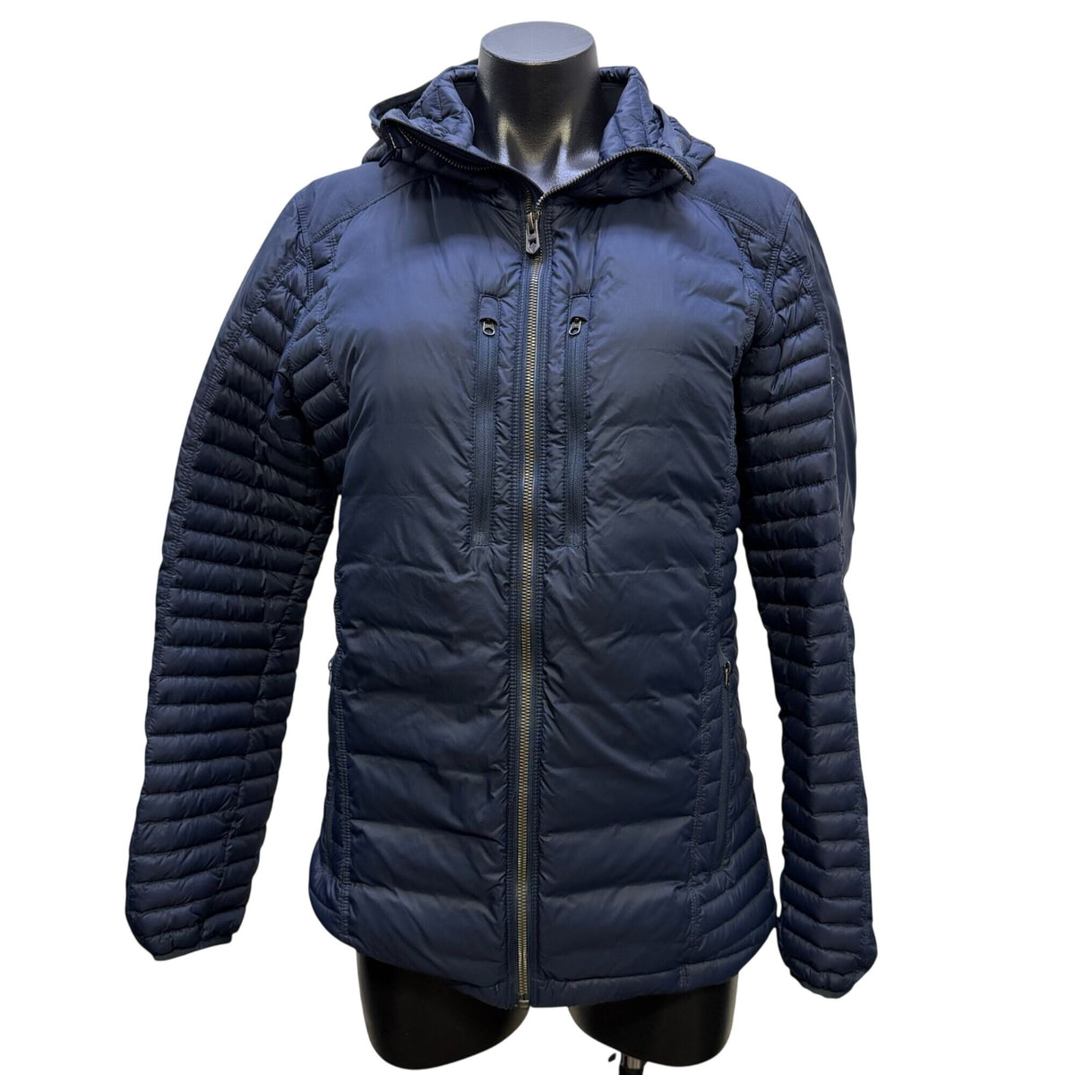 Kuhl Goose Down Hooded Jacket Navy S