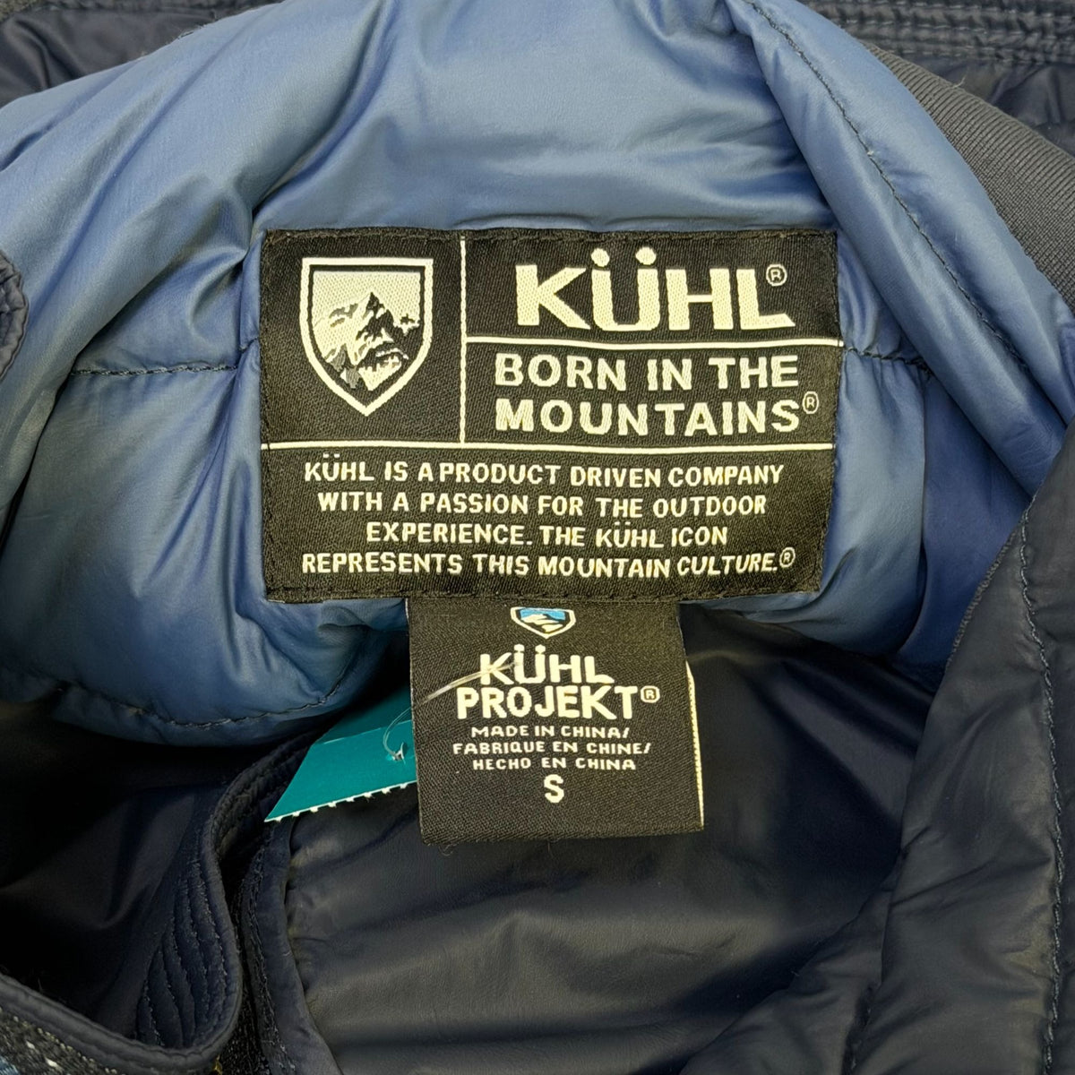 Kuhl Goose Down Hooded Jacket Navy S