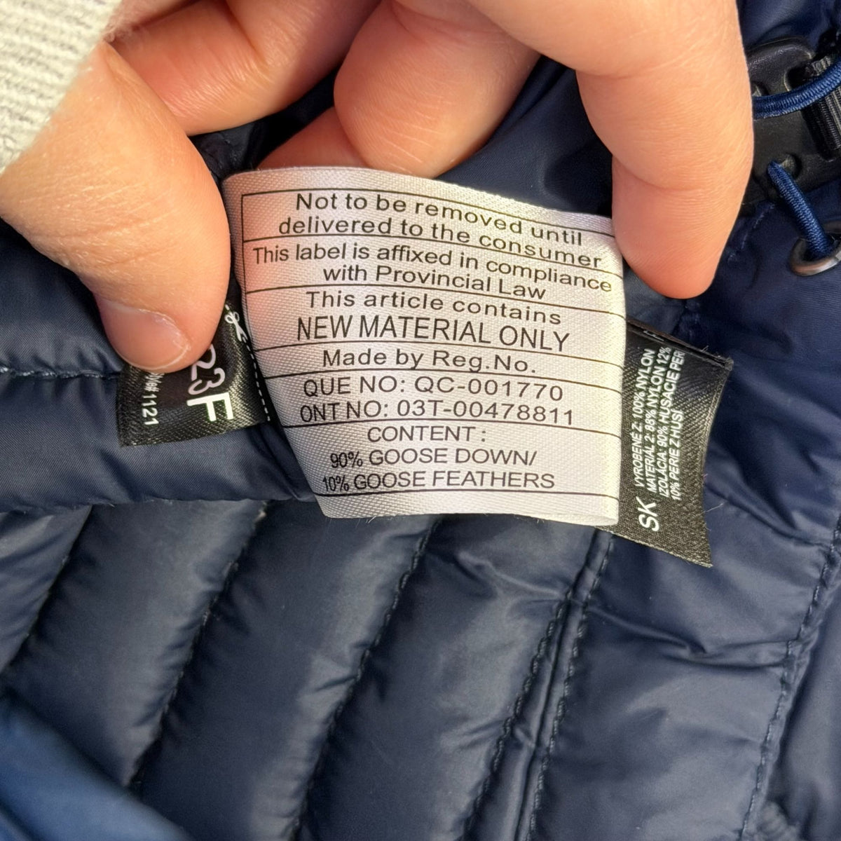 Kuhl Goose Down Hooded Jacket Navy S