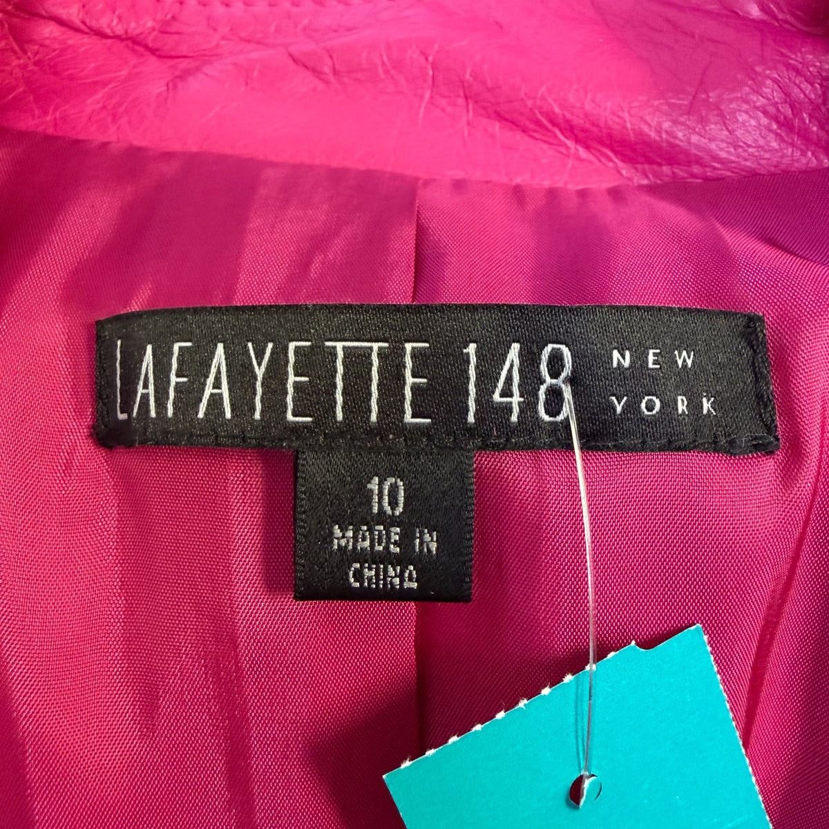 Lafayette 148 Pink Leather Jacket Size 10