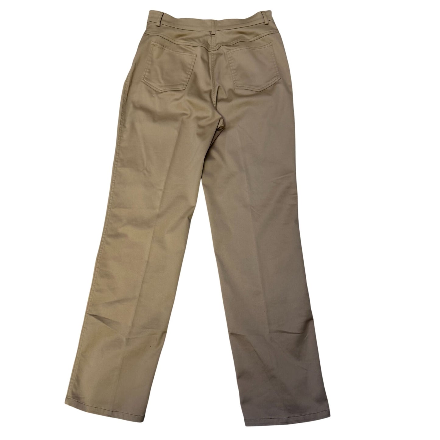 St. John Brown High-Rise Straight-Leg Pants Size 6