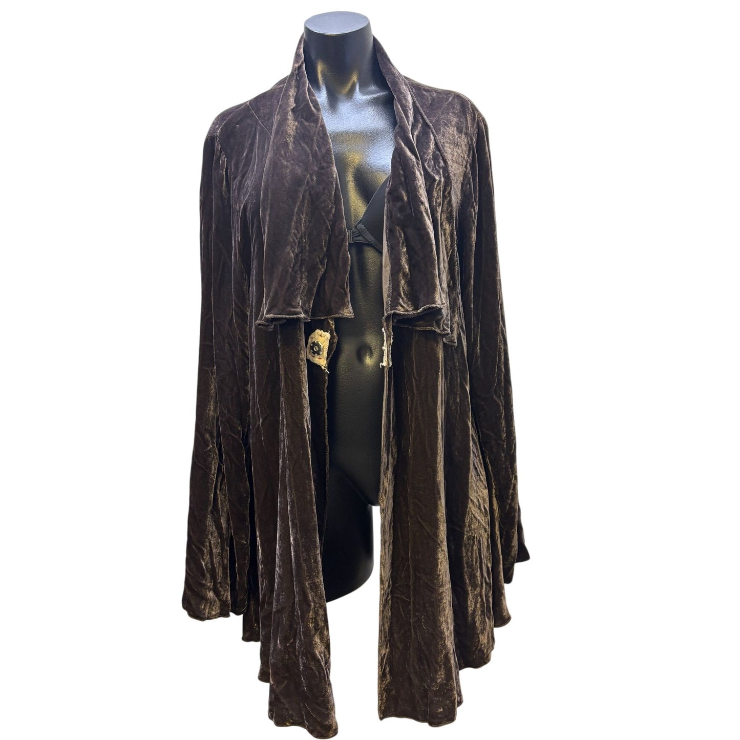 4 Love & Liberty JW Velvet Cardi Brown XL