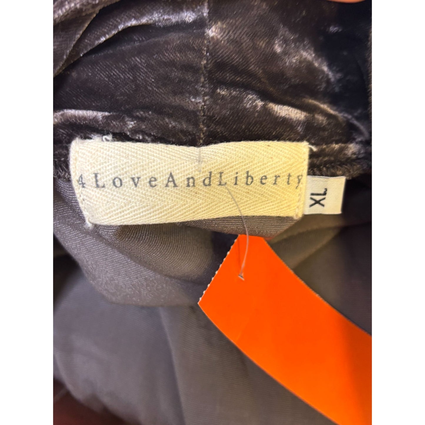 4 Love & Liberty JW Velvet Cardi Brown XL