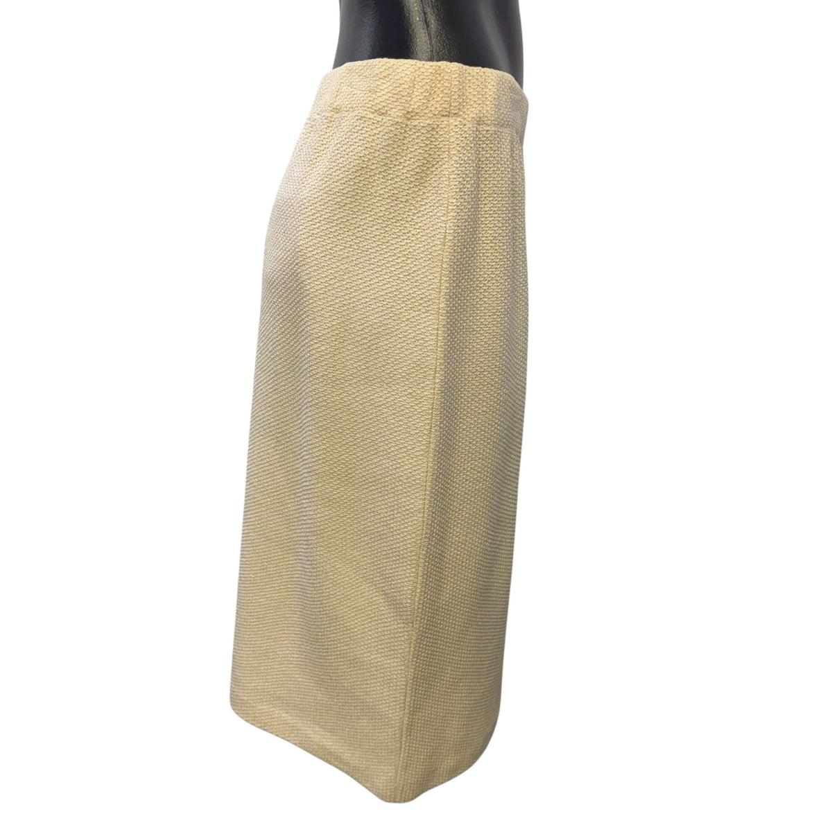 NWT St. John Collection Cream Wool Blend Pencil Skirt Size 4