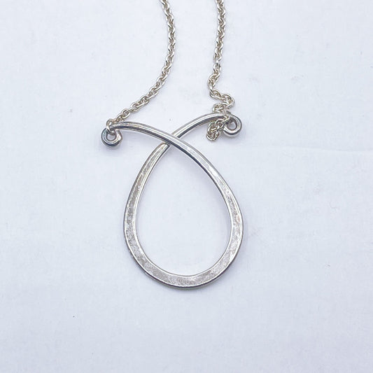 James Avery 925 Silver Charm Holder Knot Necklace 22"