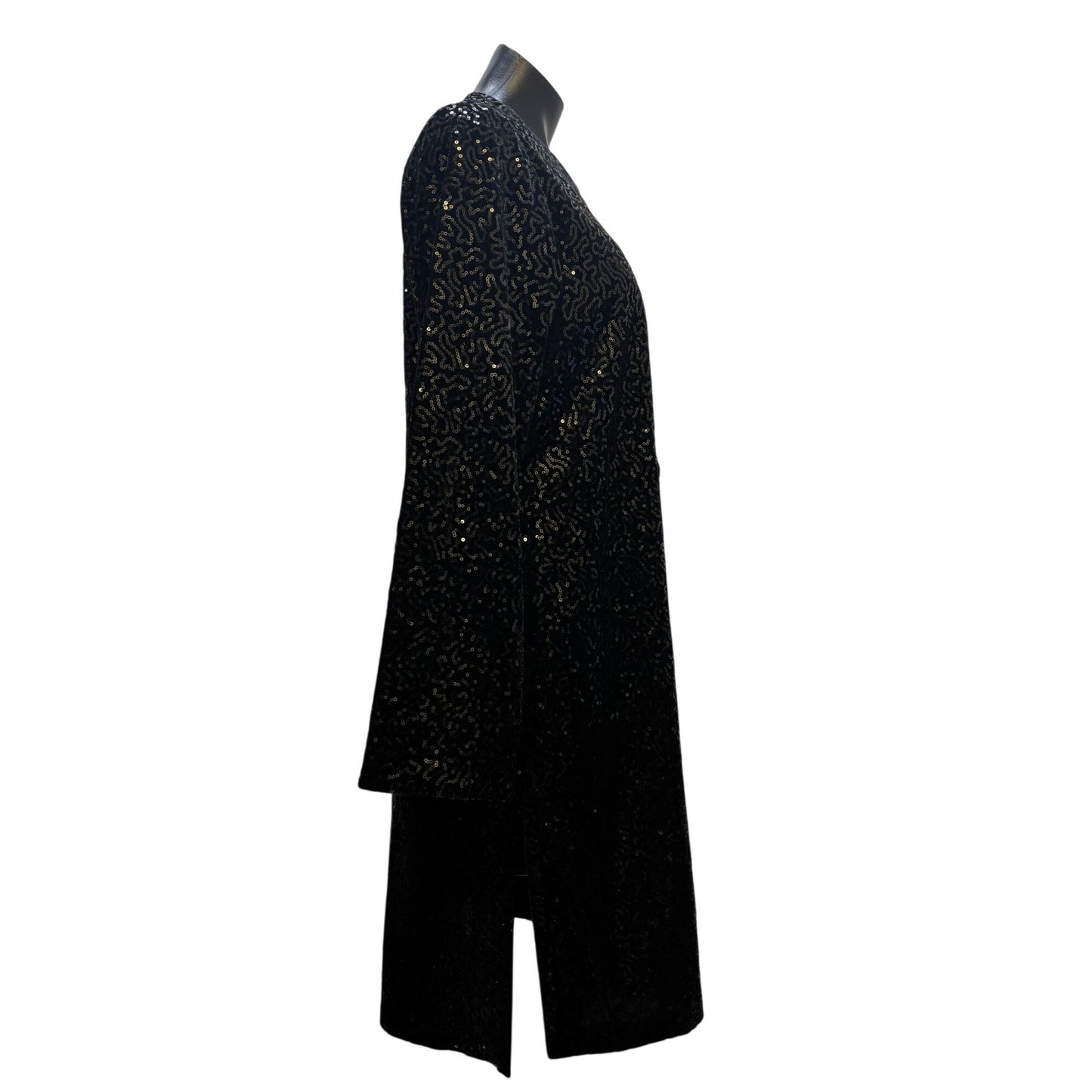 Soft Surroundings Black Sequined Long Cardigan & Pants Set M/L 2p