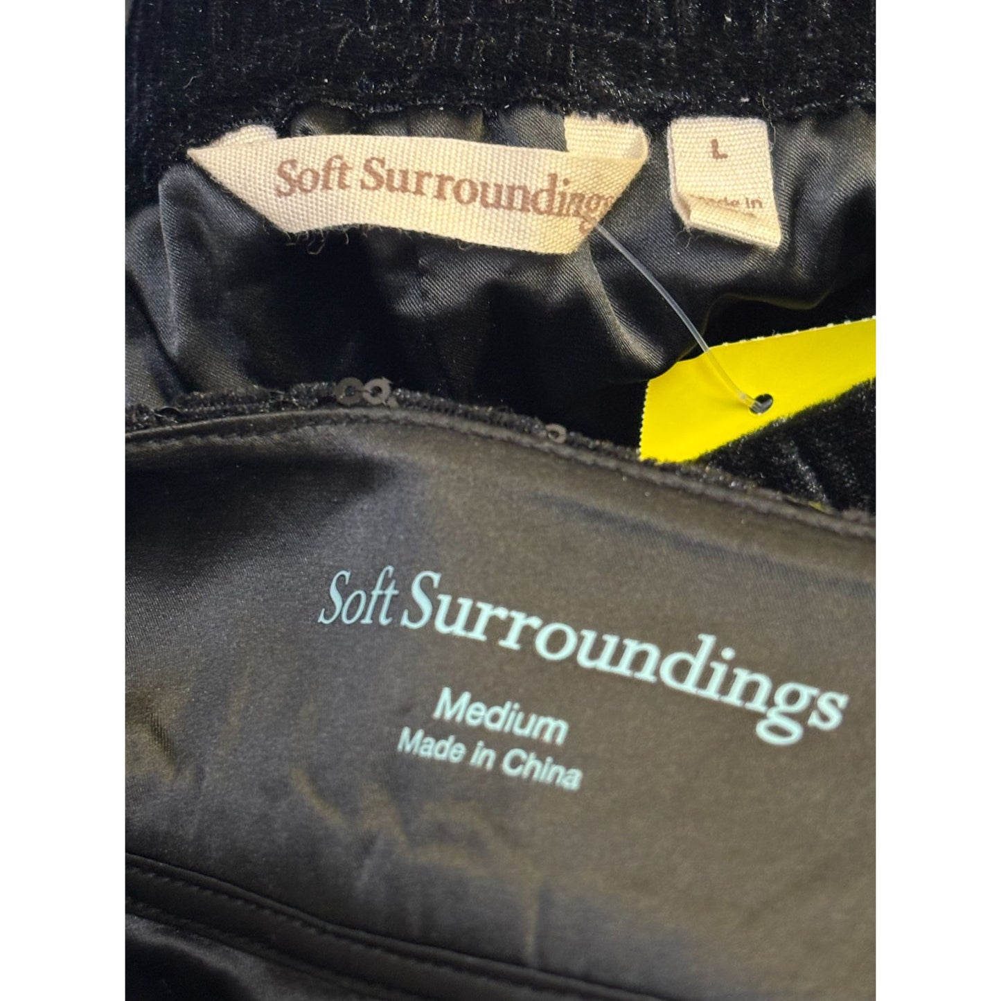 Soft Surroundings Black Sequined Long Cardigan & Pants Set M/L 2p