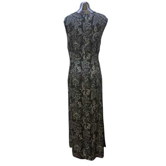 J. Jill  Maxi Dress XL Black & Blue Sleeveless