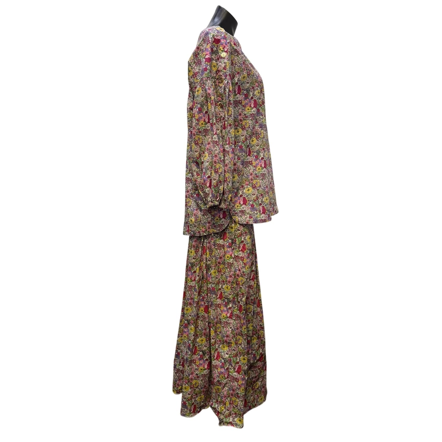 Buru 2-Piece Floral Blouse & Maxi Skirt Set Multi-Color XL
