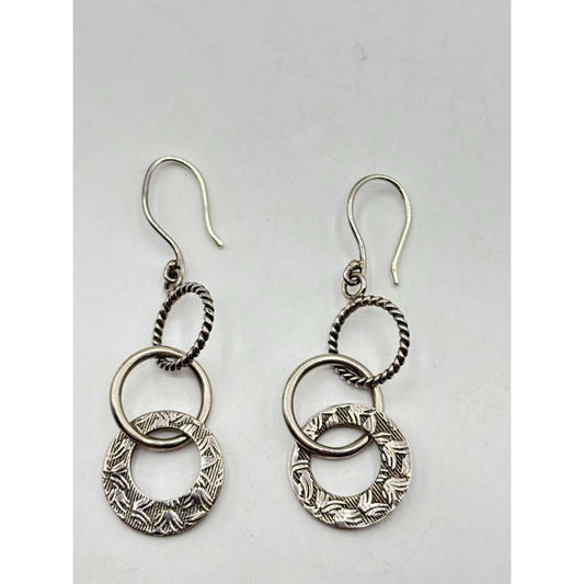 Silpada Oxidized 925 Sterling Silver Earrings On French