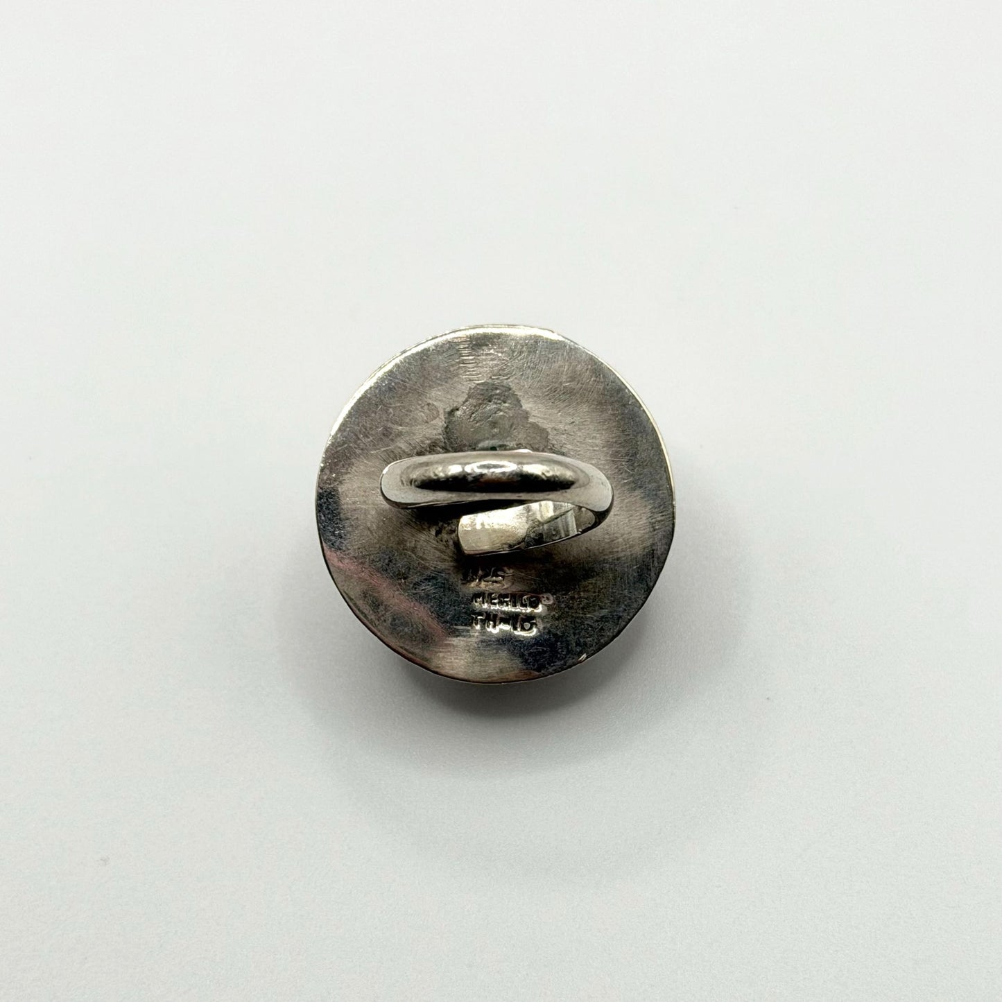 Vintage Taxco 925 Sterling Silver Dome Ring Adjustable Textured Finish