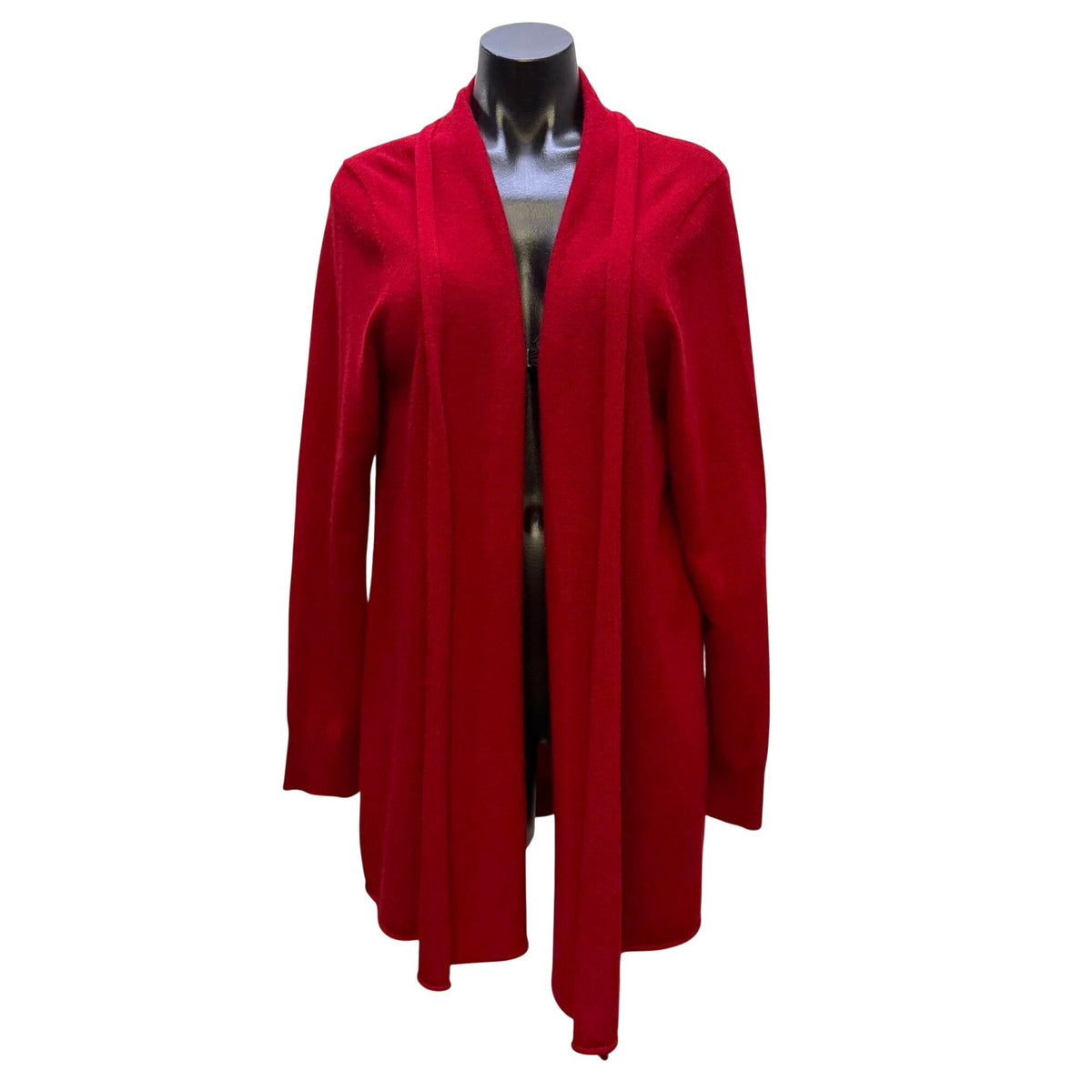 Neiman Marcus Cashmere Red Open Front Cardigan 2X